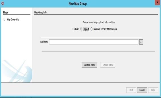 Screenshot showing the import option to create Map Groups